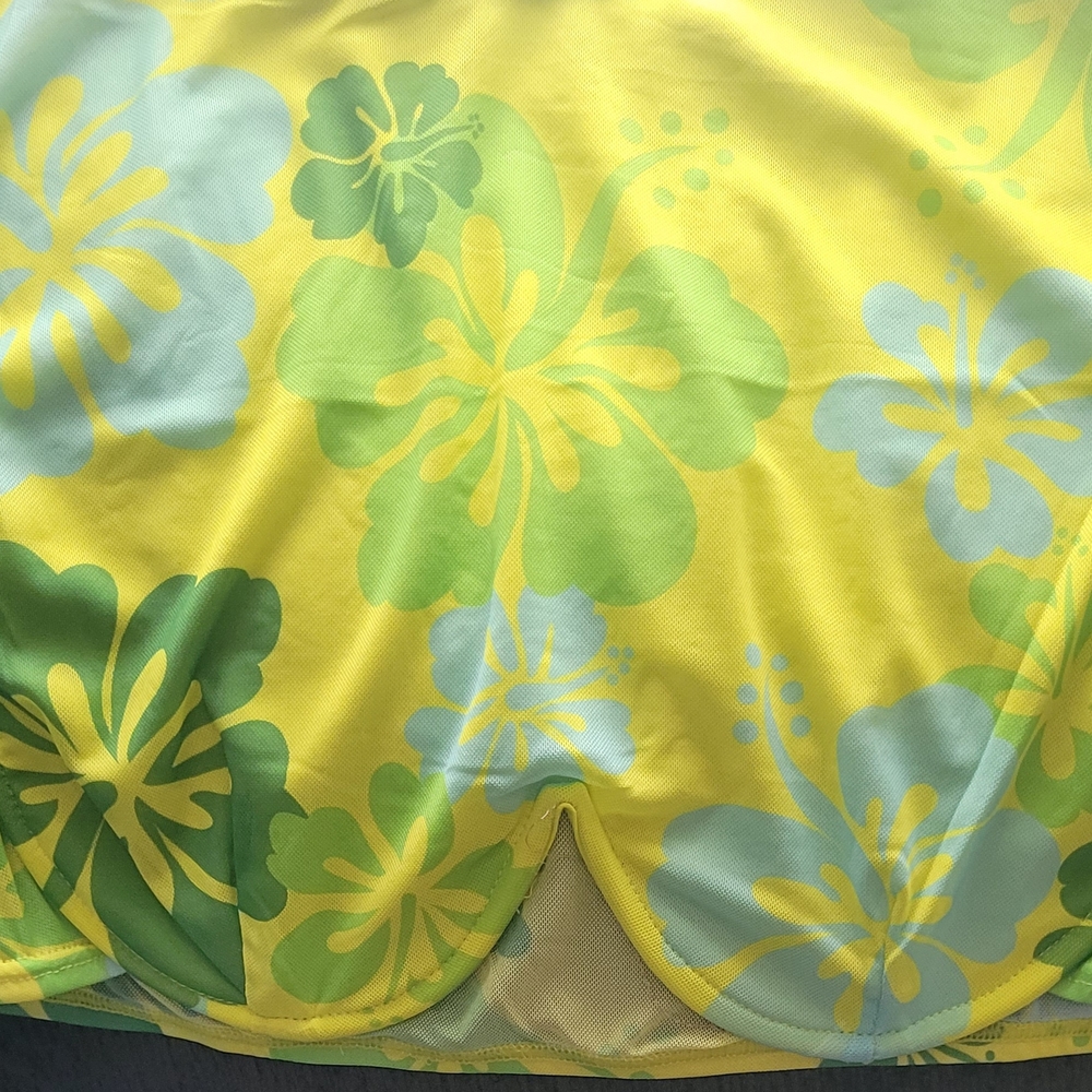 ALOHAS Vibrant Yellow and Green Floral Swimwear